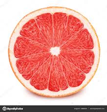 Half of red grapefruit isolated on white — Stock Photo © S-Photo ...
